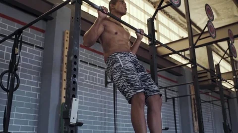 Pull up bar Stock Footage 71617364