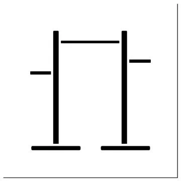 Pull up bar glyph icon Stock Illustration
