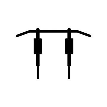 Pull up bar icon. Vector illustration on white blank background. Stock Illustration