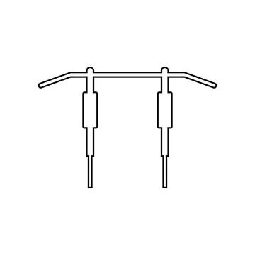 Pull up bar icon. Vector illustration on white blank background. Stock Illustration