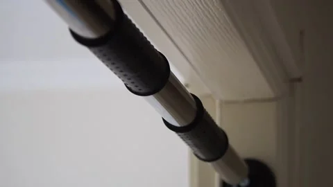 Pull-up bar installed between the door, pull-up bar attached to the door, 스톡 동영상 231562331