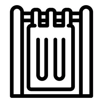 Pull up bar showing workout progress chart icon vector illustration Stock Illustration