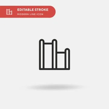 Pull Up Bar Simple vector icon. Illustration symbol design template for web m Stock Illustration