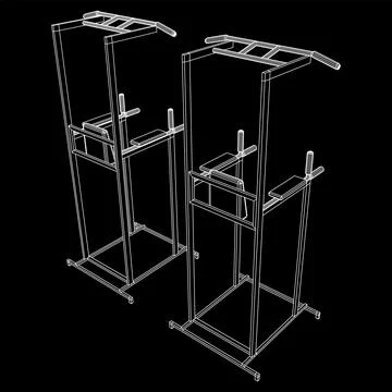 Pull up bar. Upper body workout, bodybuilding exercise. Stock Illustration