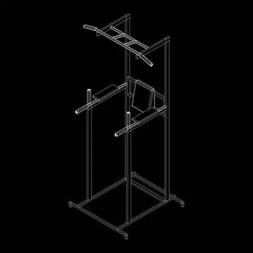 Pull up bar. Upper body workout, bodybuilding exercise. Stock Illustration