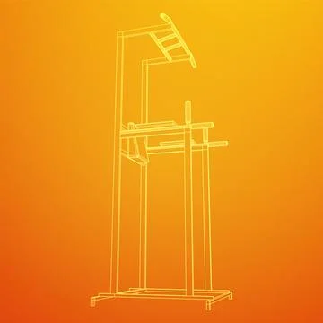 Pull up bar. Upper body workout, bodybuilding exercise. 스톡 일러스트