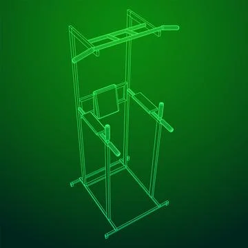 Pull up bar. Upper body workout, bodybuilding exercise. Stock Illustration