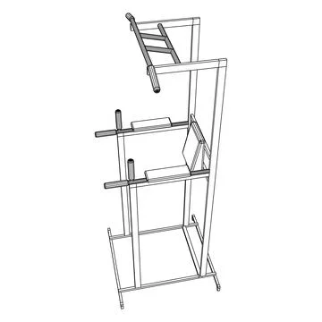 Pull up bar. Upper body workout, bodybuilding exercise. 스톡 일러스트
