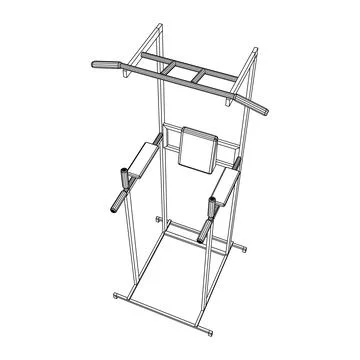 Pull up bar. Upper body workout, bodybuilding exercise. 스톡 일러스트