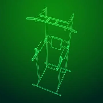 Pull up bar. Upper body workout, bodybuilding exercise. Illustrazione stock