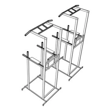 Pull up bar. Upper body workout, bodybuilding exercise. Stock Illustration