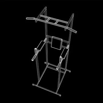 Pull up bar. Upper body workout, bodybuilding exercise. Stock Illustration