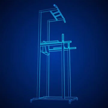 Pull up bar. Upper body workout, bodybuilding exercise. 스톡 일러스트