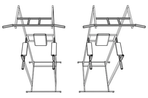 Pull up bar. Upper body workout, bodybuilding exercise. 스톡 일러스트