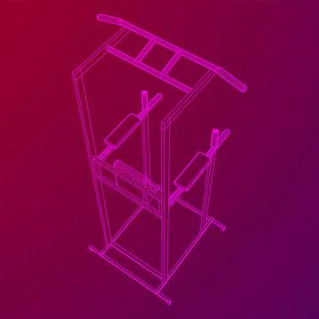 Pull up bar. Upper body workout, bodybuilding exercise. 스톡 일러스트