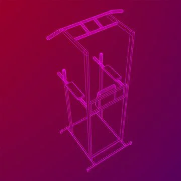 Pull up bar. Upper body workout, bodybuilding exercise. Stock Illustration