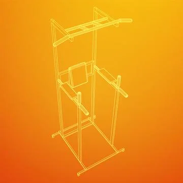 Pull up bar. Upper body workout, bodybuilding exercise. Stock Illustration