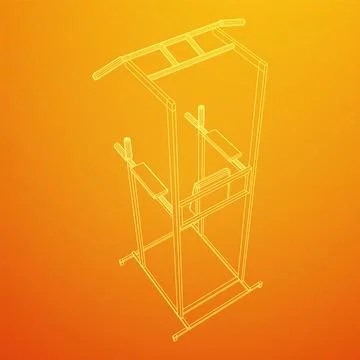 Pull up bar. Upper body workout, bodybuilding exercise. Illustrazione stock