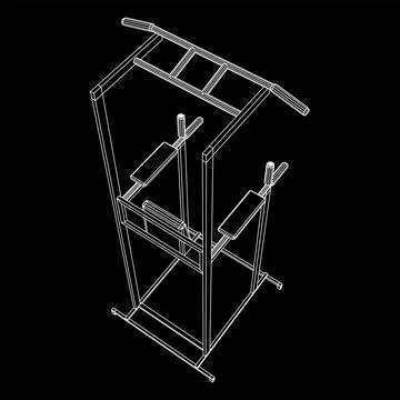 Pull up bar. Upper body workout, bodybuilding exercise. 스톡 일러스트