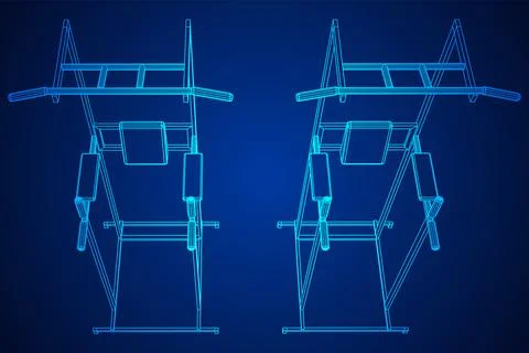 Pull up bar. Upper body workout, bodybuilding exercise. 스톡 일러스트