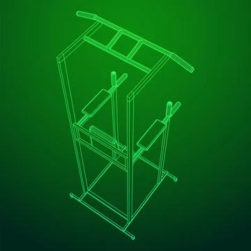 Pull up bar. Upper body workout, bodybuilding exercise. Stock Illustration