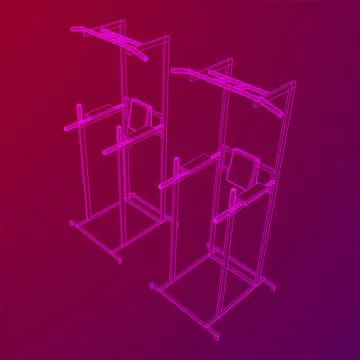 Pull up bar. Upper body workout, bodybuilding exercise. Stock Illustration