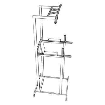 Pull up bar. Upper body workout, bodybuilding exercise. 스톡 일러스트