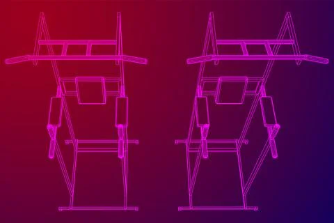Pull up bar. Upper body workout, bodybuilding exercise. Illustrazione stock