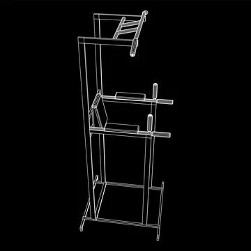Pull up bar. Upper body workout, bodybuilding exercise. Illustrazione stock