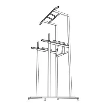 Pull up bar. Upper body workout, bodybuilding exercise. 스톡 일러스트