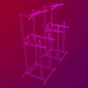 Pull up bar. Upper body workout, bodybuilding exercise. Stock Illustration