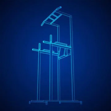 Pull up bar. Upper body workout, bodybuilding exercise. 스톡 일러스트