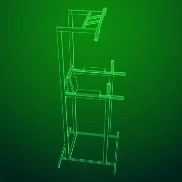 Pull up bar. Upper body workout, bodybuilding exercise. Illustrazione stock