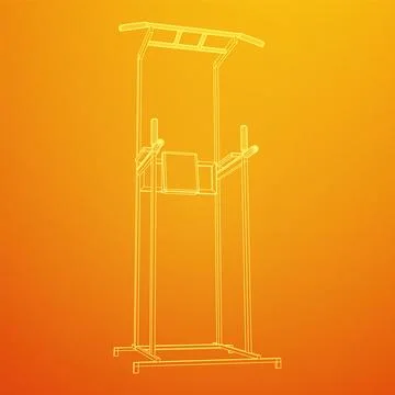 Pull up bar. Upper body workout, bodybuilding exercise. Illustrazione stock