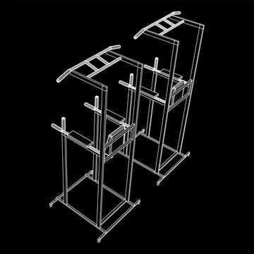 Pull up bar. Upper body workout, bodybuilding exercise. 스톡 일러스트