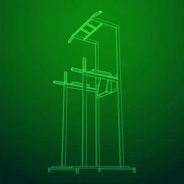 Pull up bar. Upper body workout, bodybuilding exercise. Stock Illustration