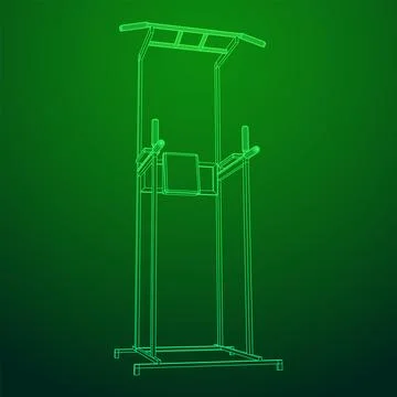 Pull up bar. Upper body workout, bodybuilding exercise. Illustrazione stock