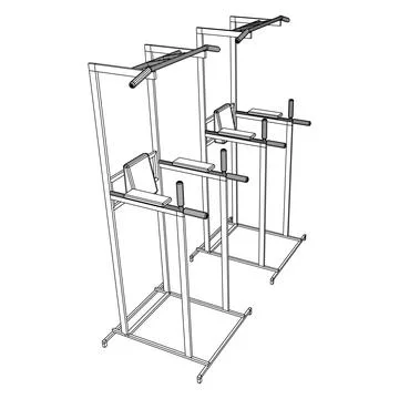 Pull up bar. Upper body workout, bodybuilding exercise. Illustrazione stock