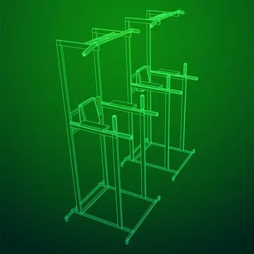 Pull up bar. Upper body workout, bodybuilding exercise. Stock Illustration