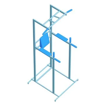 Pull up bar. Upper body workout, bodybuilding exercise. Illustrazione stock