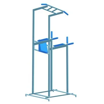 Pull up bar. Upper body workout, bodybuilding exercise. Illustrazione stock