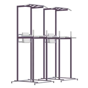 Pull up bar. Upper body workout, bodybuilding exercise. 스톡 일러스트