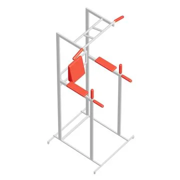 Pull up bar. Upper body workout, bodybuilding exercise. 스톡 일러스트