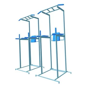 Pull up bar. Upper body workout, bodybuilding exercise. Illustrazione stock