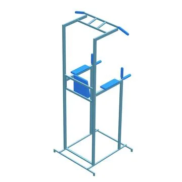 Pull up bar. Upper body workout, bodybuilding exercise. Stock Illustration