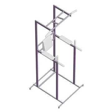 Pull up bar. Upper body workout, bodybuilding exercise. Stock Illustration