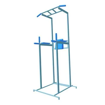Pull up bar. Upper body workout, bodybuilding exercise. Illustrazione stock