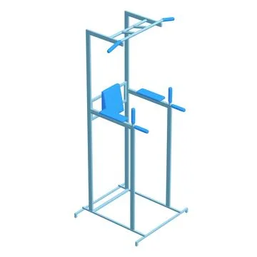 Pull up bar. Upper body workout, bodybuilding exercise. Stock Illustration