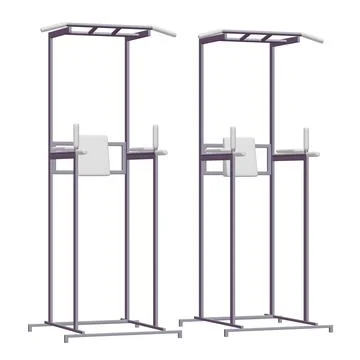 Pull up bar. Upper body workout, bodybuilding exercise. Illustrazione stock