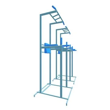 Pull up bar. Upper body workout, bodybuilding exercise. Stock Illustration